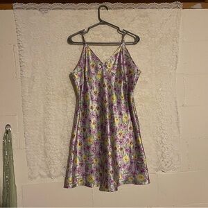 Mystique Boutique Floral Mini Dress - Purple and Yellow